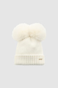 Girl's Serenity Beanie in cashmere blend and double pompom