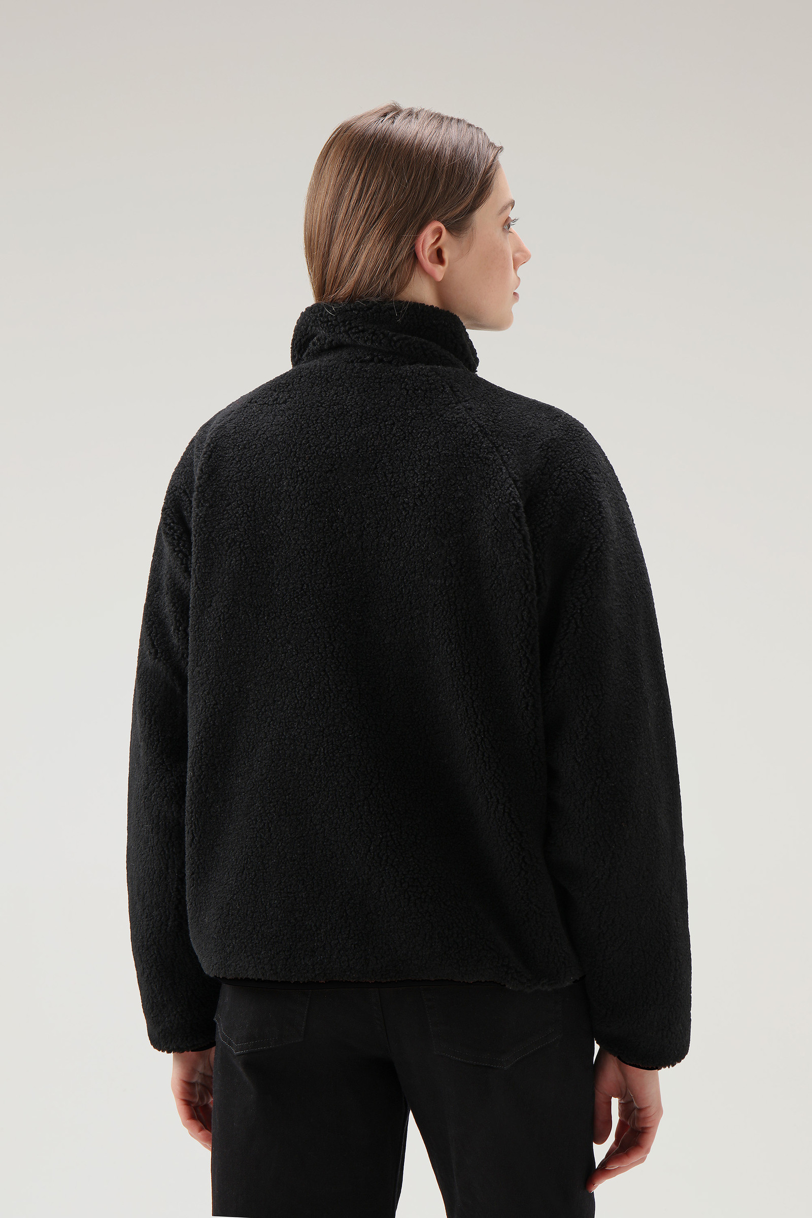 GYMSHARK Womens Sherpa Reversible Fleece Jacket, Black, Medium [Variation]  : : Fashion