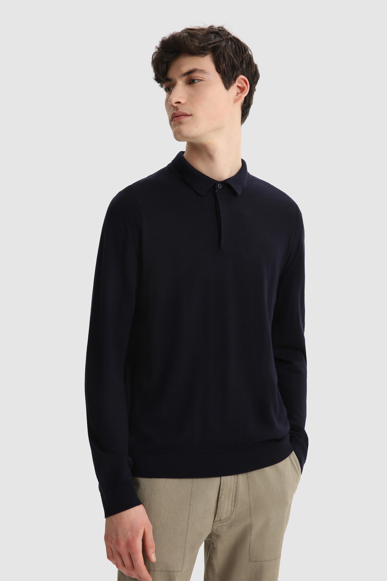 Poloshirt aus extrafeiner Merinowolle