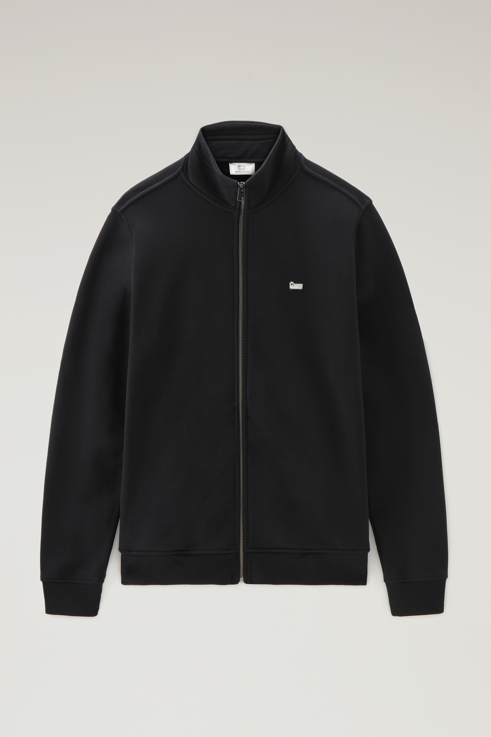 Klassieke sweater met volledige rits van een katoenmix zwart photo 5 | Woolrich