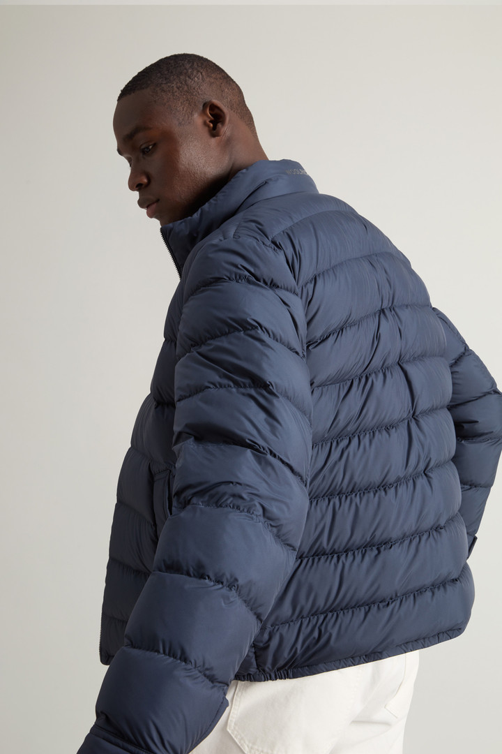 Lightweight Down Jacket in Microfiber Blue photo 4 | Woolrich