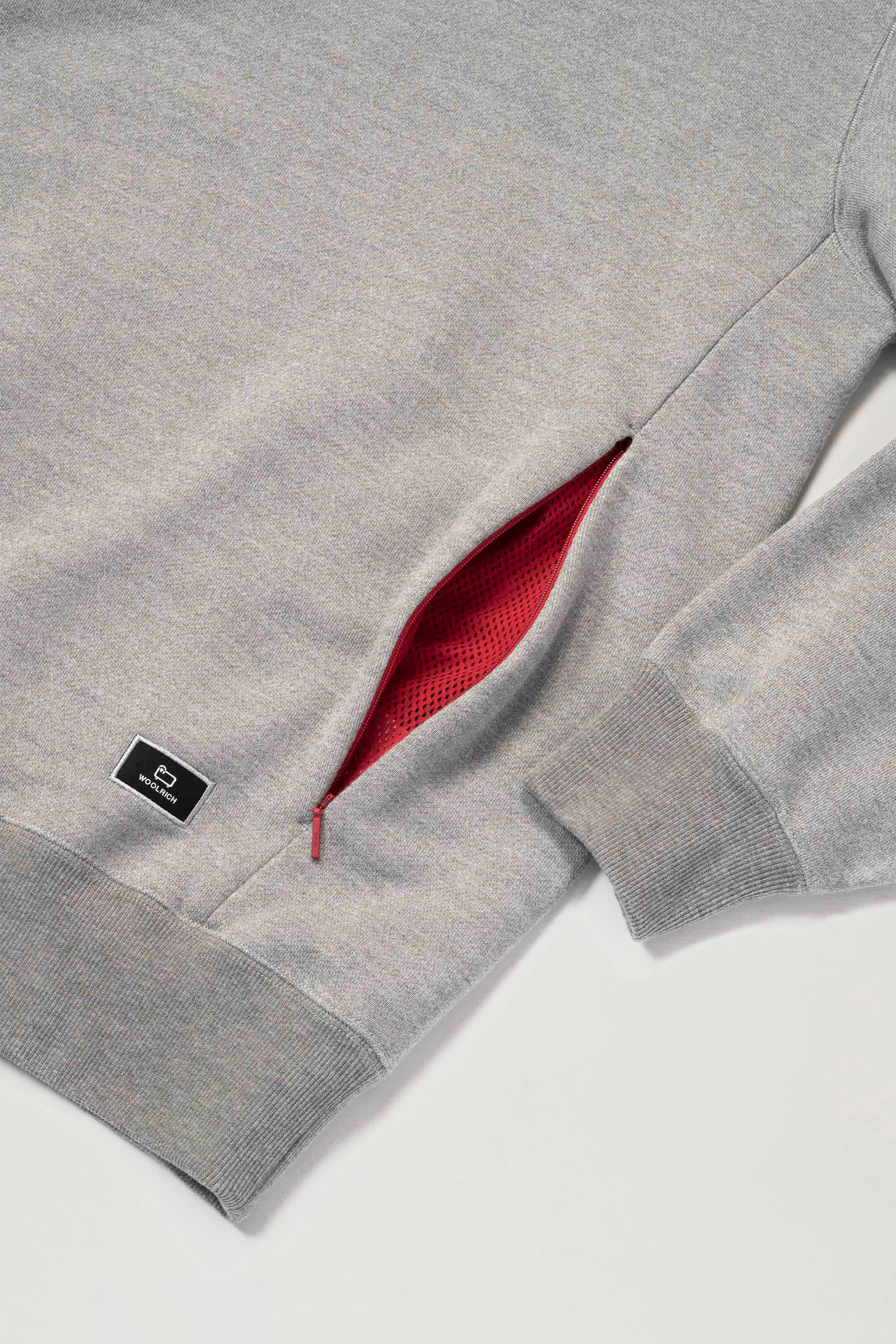 Crewneck Sweatshirt in a Cotton Fleece and Cordura Nylon Blend Grey photo 7 | Woolrich