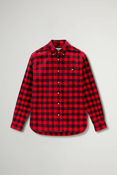 Chemise Traditional à carreaux en flanelle Rouge photo 2 | Woolrich