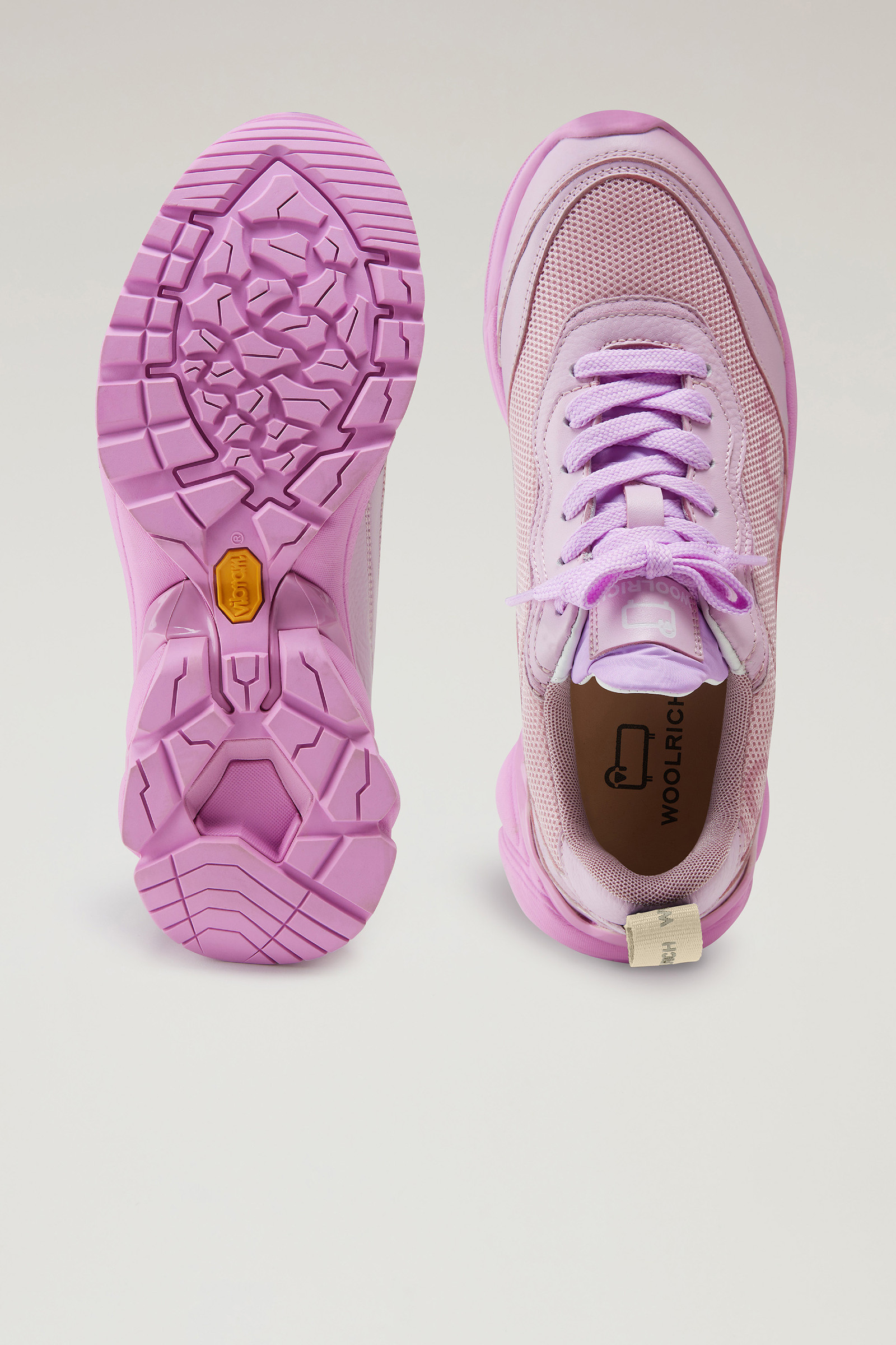 Tech Sneakers aus Veloursleder und gewalktem Leder rosa photo 4 | Woolrich