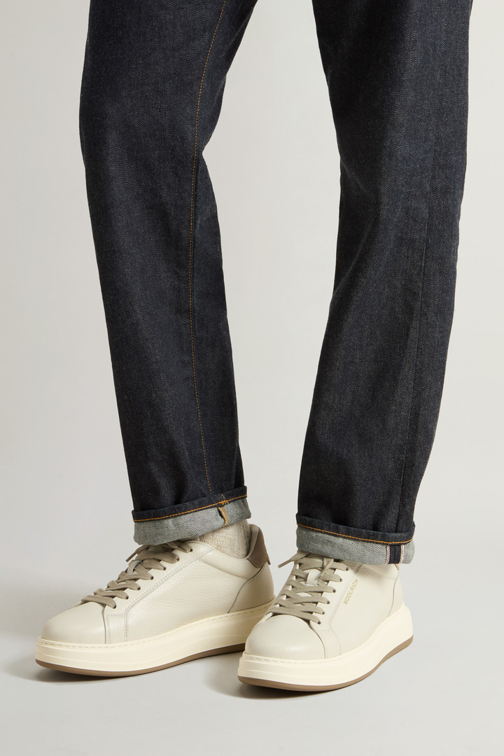 Arrow Sneakers in Tumbled Leather White photo 6 | Woolrich