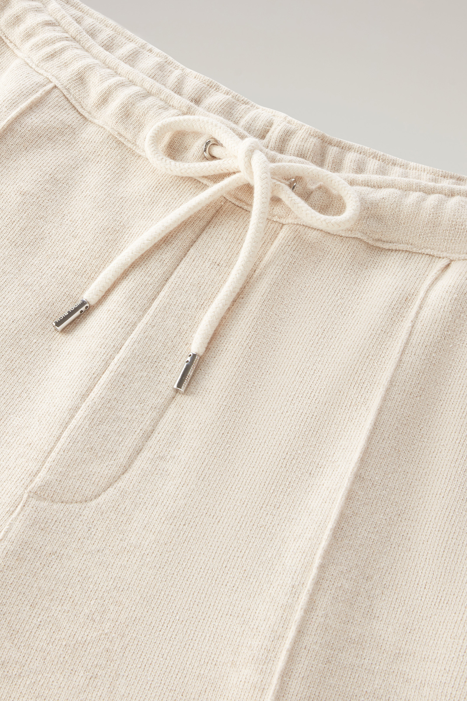Jogger Pants in a Cotton Linen Fleece Blend Beige photo 5 | Woolrich