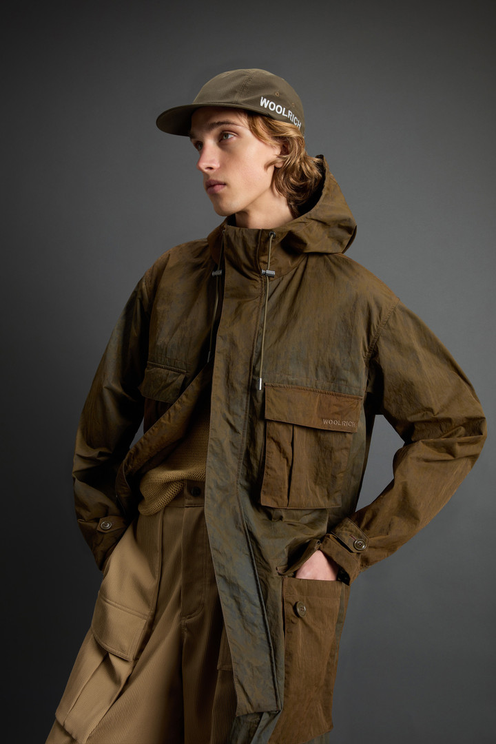 Fishtail Parka in Olmetex Nylon with Tie-Dye Motif by Todd Snyder Green photo 4 | Woolrich