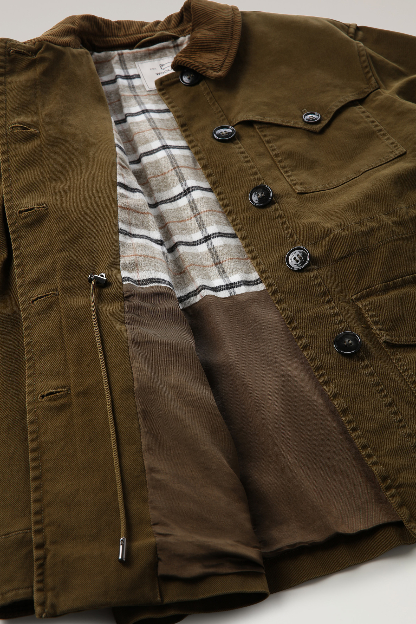 Cotton Twill Overshirt Green photo 9 | Woolrich