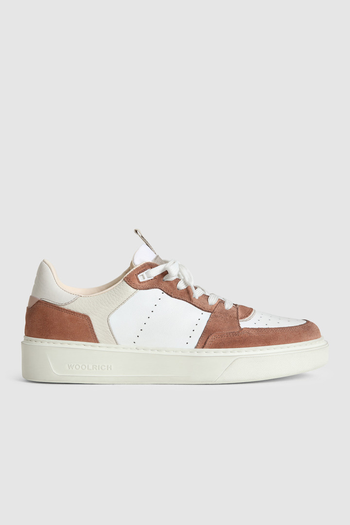 Men's Classic Tennis sneakers with suede details White | Woolrich Belgium