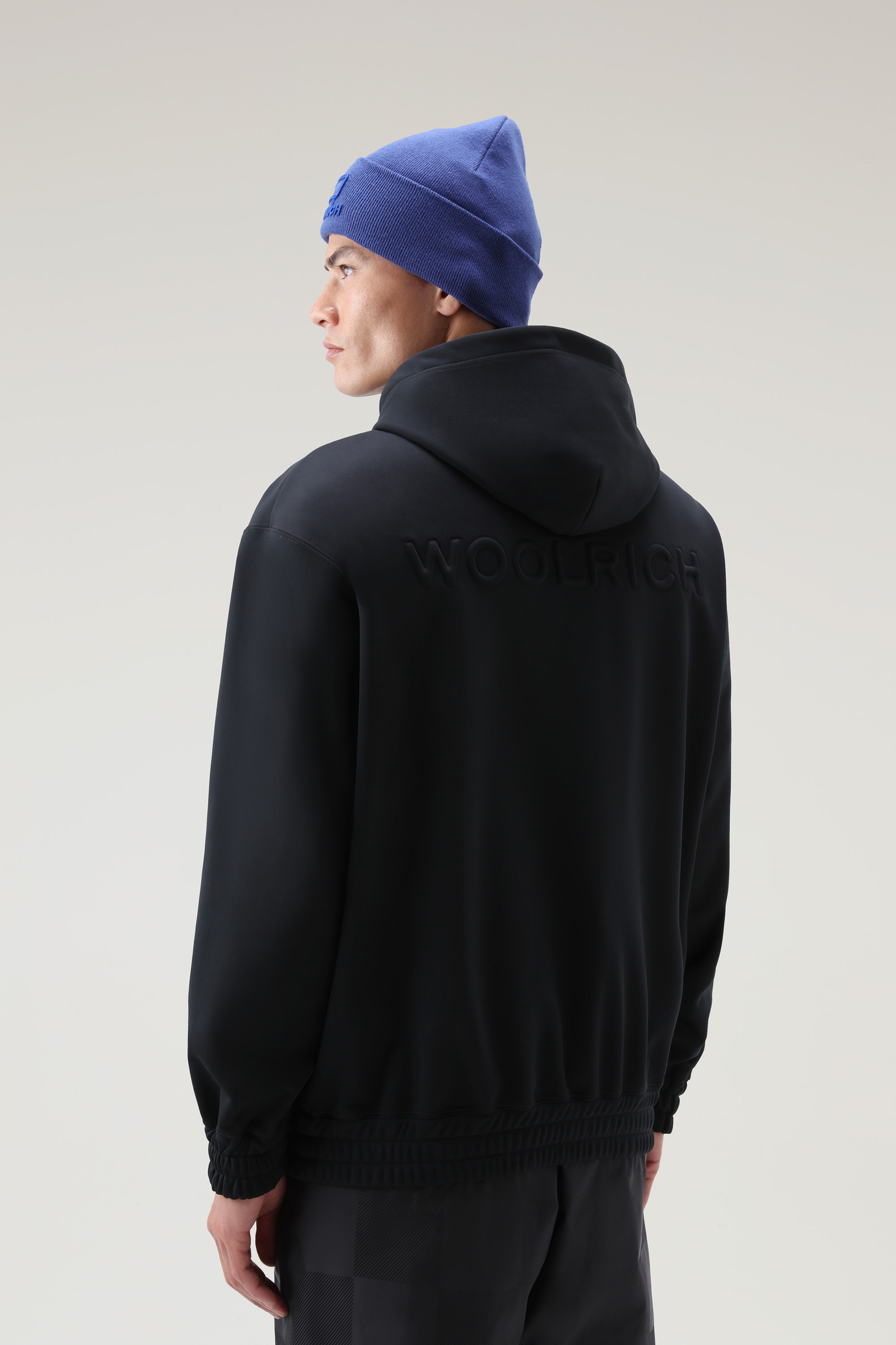 Technical Fleece Hooded Sweatshirt Black photo 3 | Woolrich