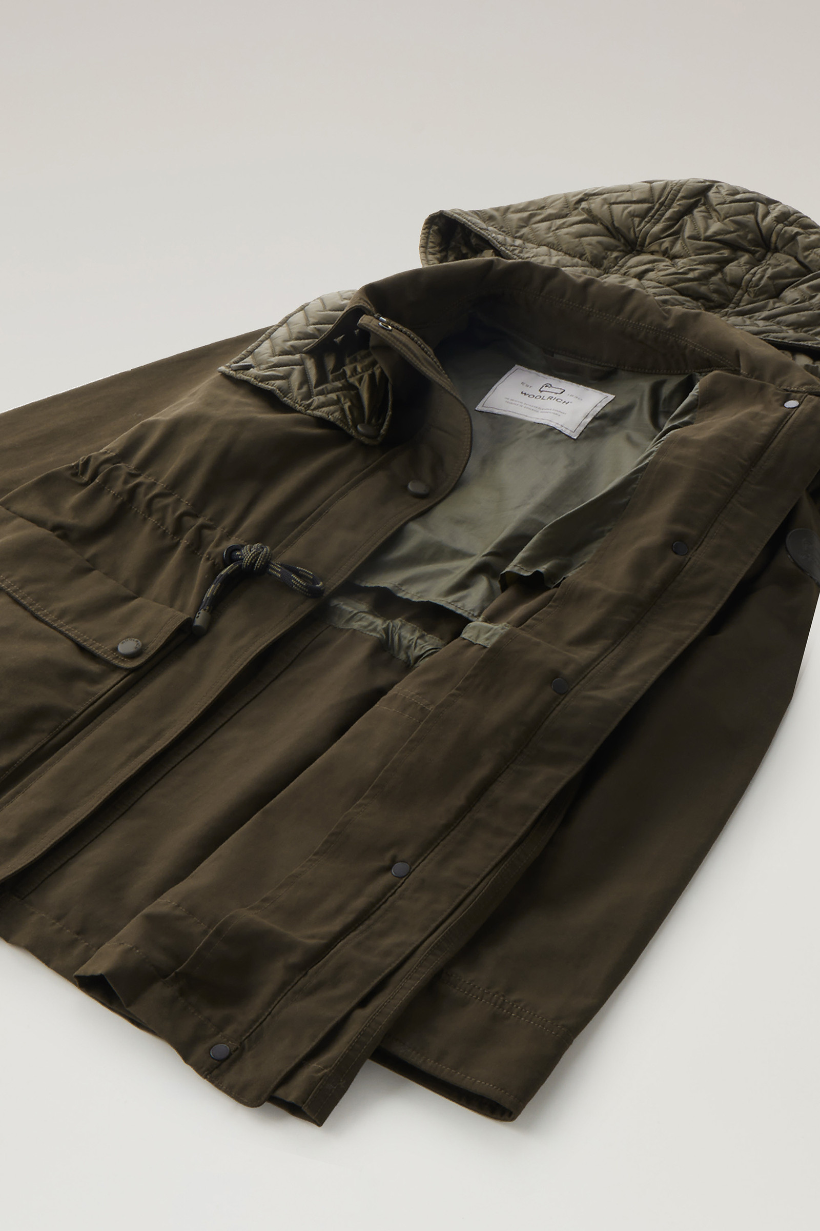 Veste Utility en Soft Eco Ramar à capuche vert photo 11 | Woolrich
