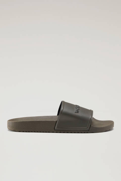 Rubber Slide Sandals Green | Woolrich