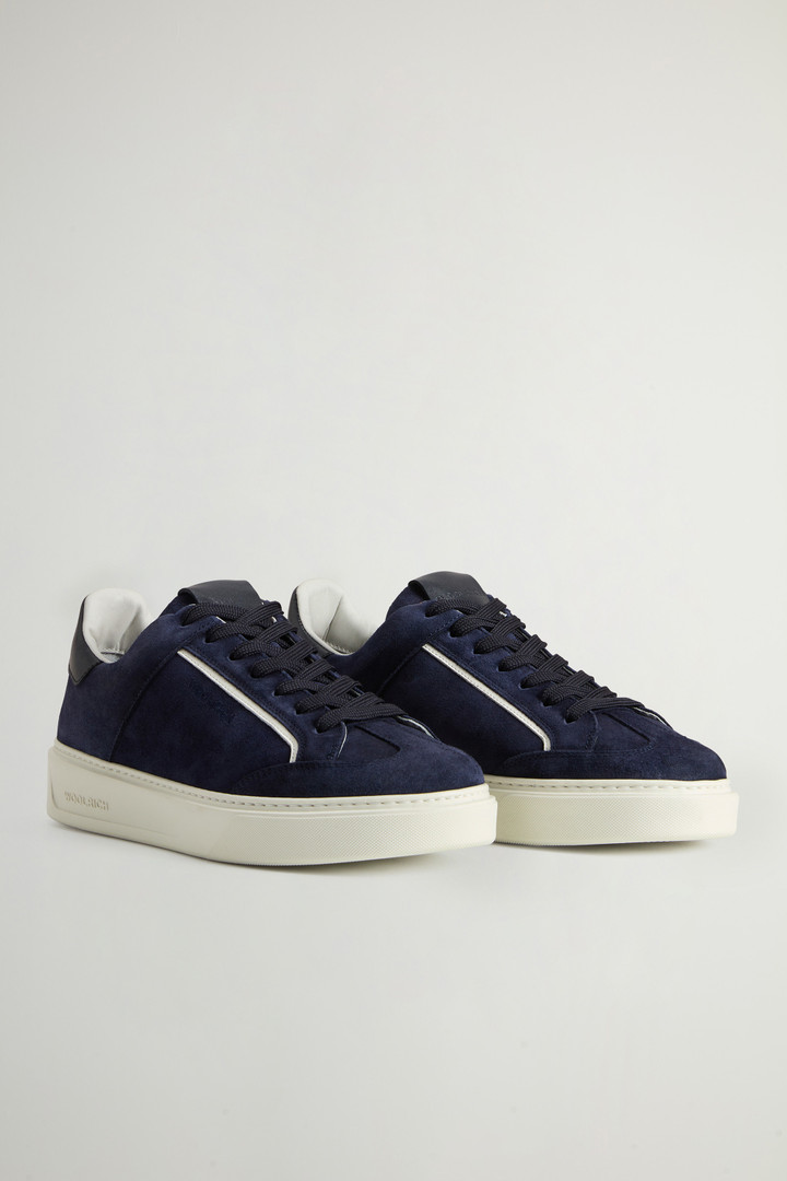 Classic Court Sneakers in Suede with Wingtip Toe Blue photo 2 | Woolrich