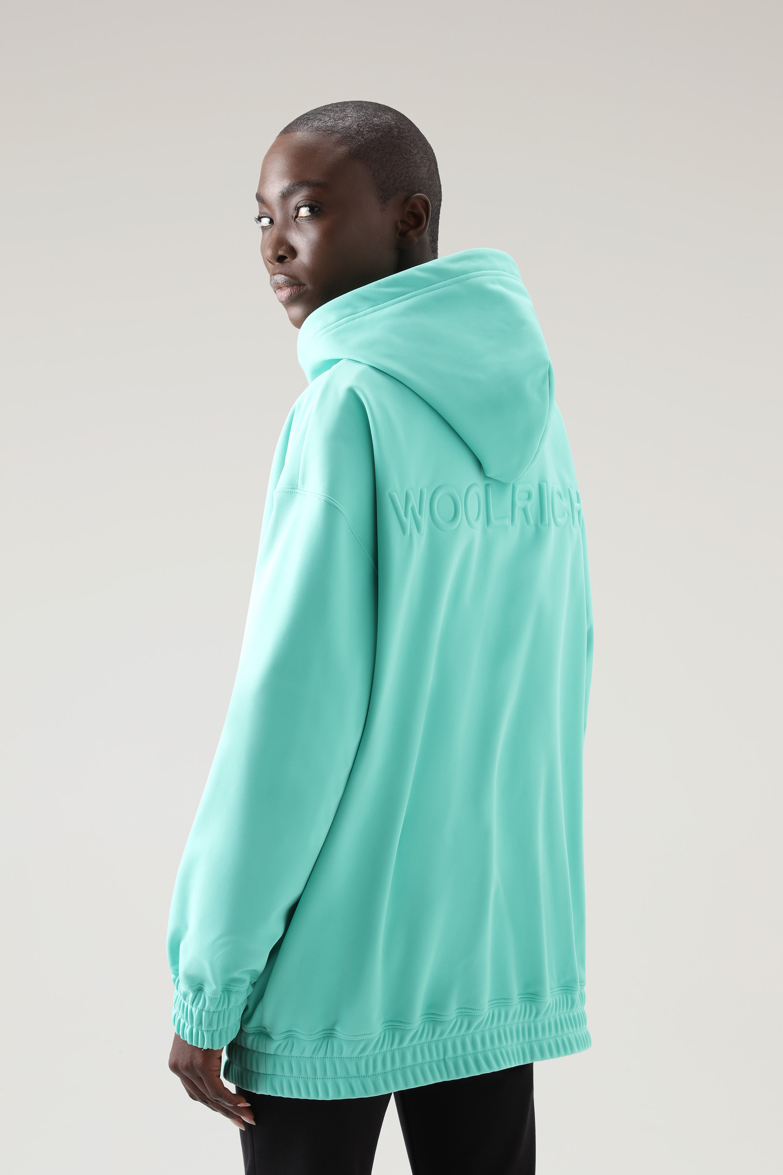 Sweatshirt aus technischem Gewebe mit Kapuze Grün photo 2 | Woolrich