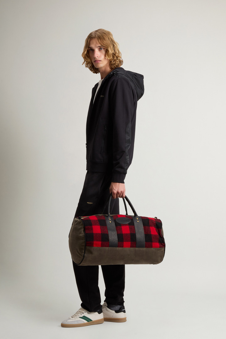 Borsone con inserti con motivo a quadri Rosso photo 6 | Woolrich