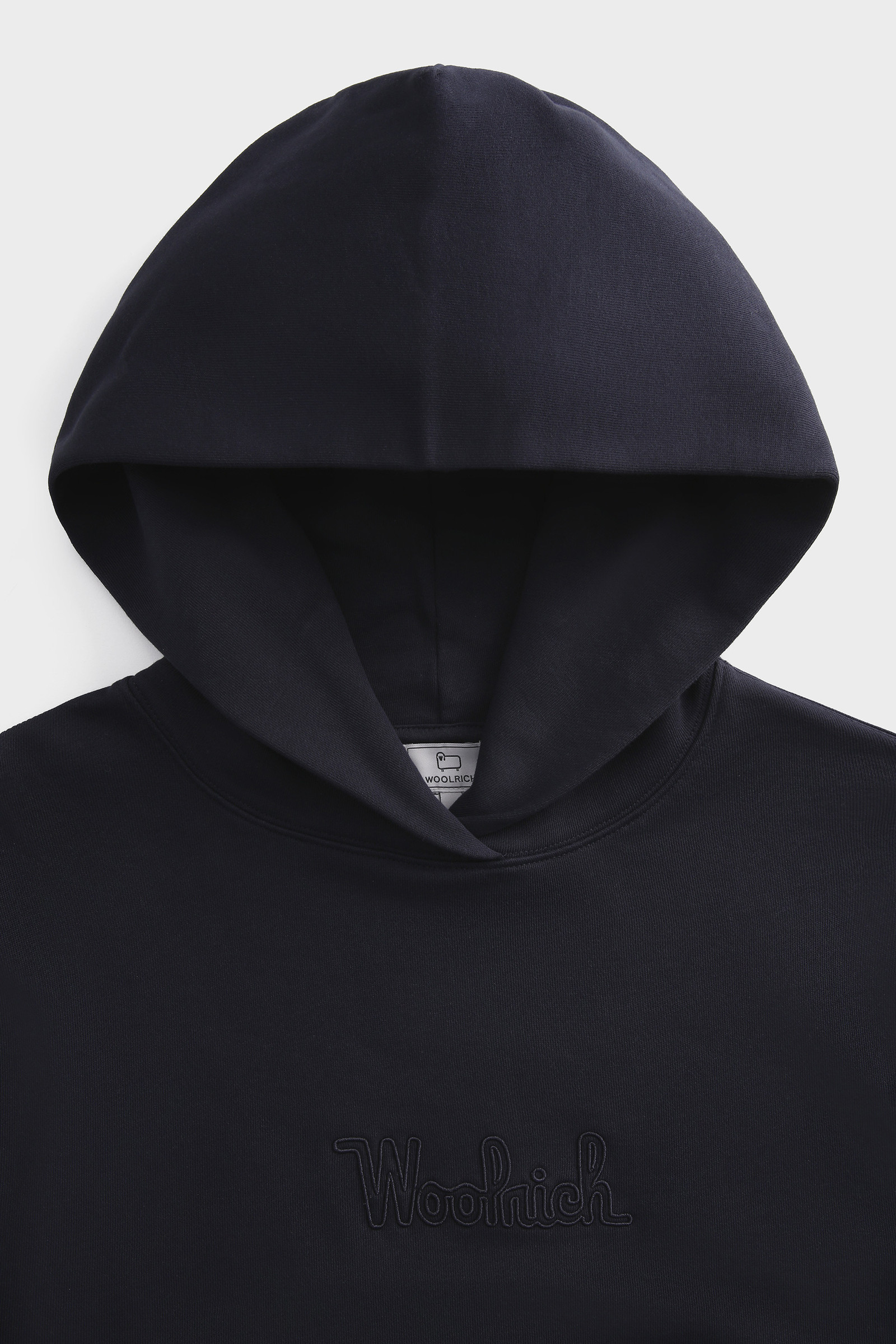Fleece Hoodie with Embroidered Vintage Logo Blue photo 5 | Woolrich