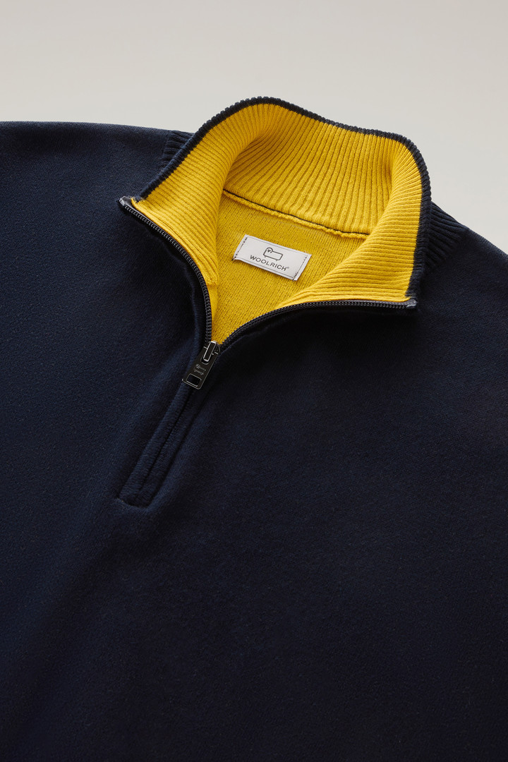 Turtleneck Sweater with Half-Zip Blue photo 6 | Woolrich