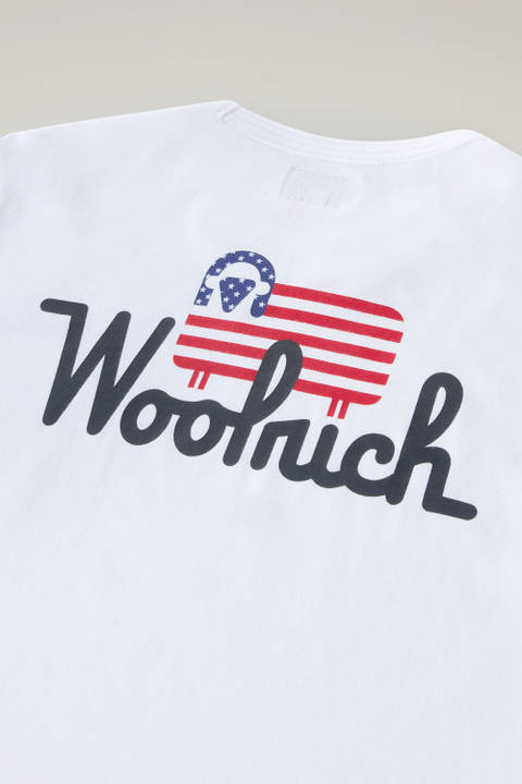 Boys' Long-Sleeved T-shirt in Pure Cotton White photo 2 | Woolrich