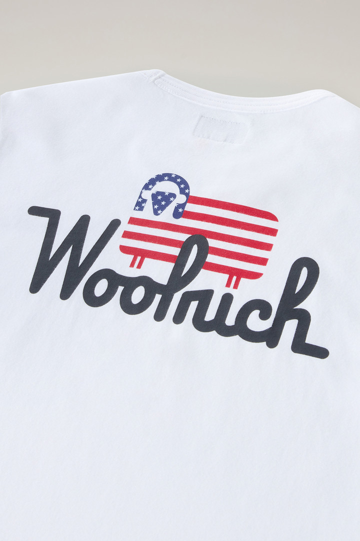 Langärmeliges T-Shirt aus reiner Baumwolle für Jungen Weiß photo 5 | Woolrich