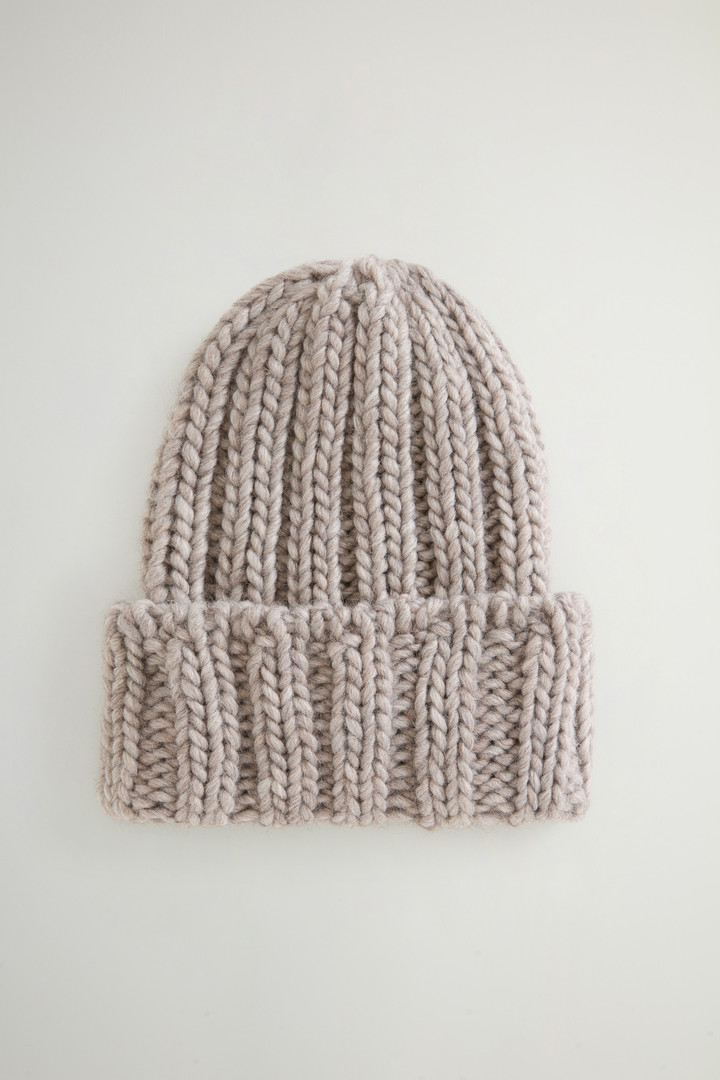 Ribbed Beanie in Wool and Alpaca Blend Gray photo 2 | Woolrich