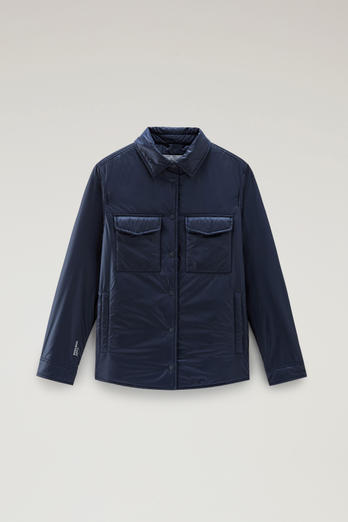 Padded Overshirt in Recycled Pertex Quantum Blue | Woolrich