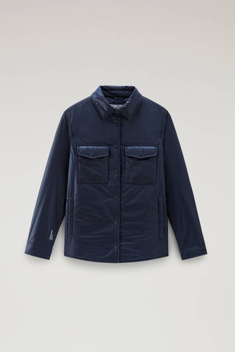 Padded Overshirt in Recycled Pertex Quantum Blue photo 2 | Woolrich