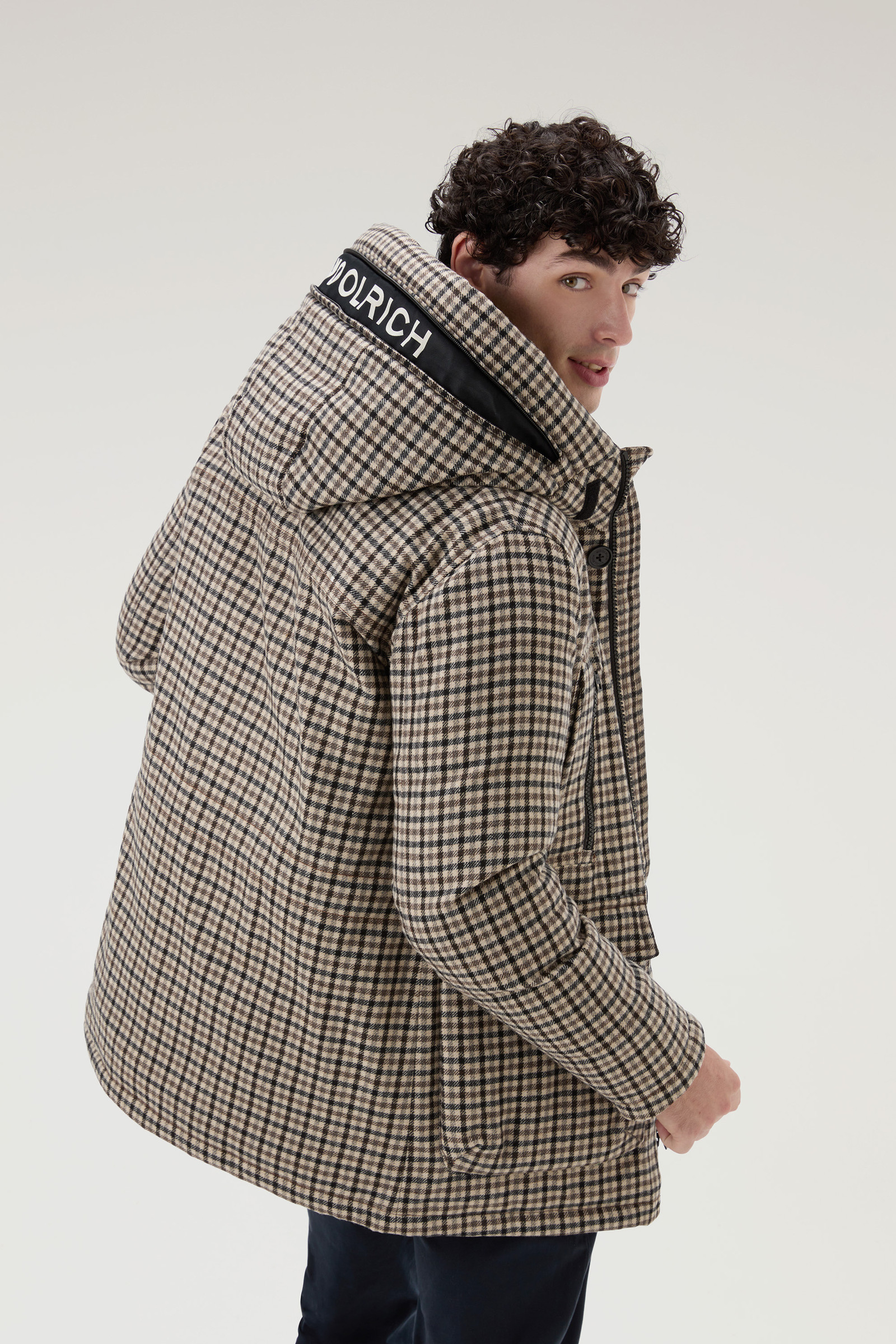 Arctic Parka Evolution en laine italienne recyclée beige photo 4 | Woolrich