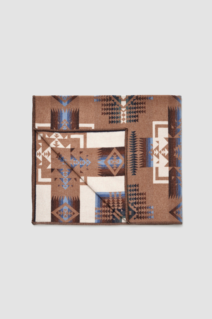 Archival Pattern Jacquard Pure Wool Blanket - Made in Italy White photo 2 | Woolrich