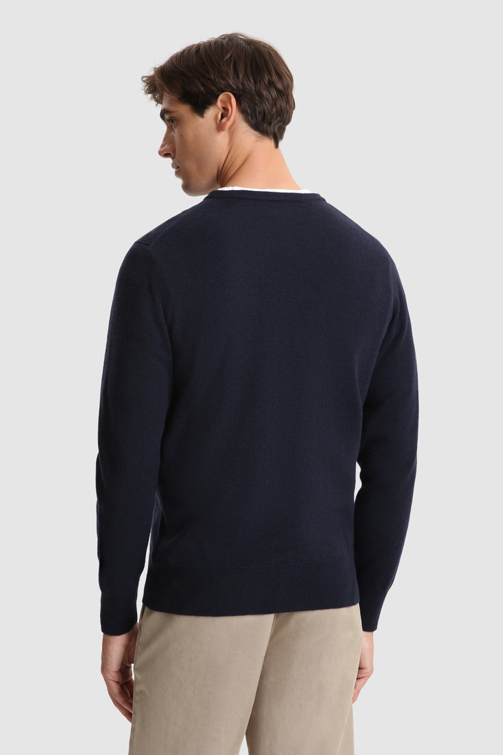 Super Geelong Wool Crewneck Sweater Blue photo 4 | Woolrich