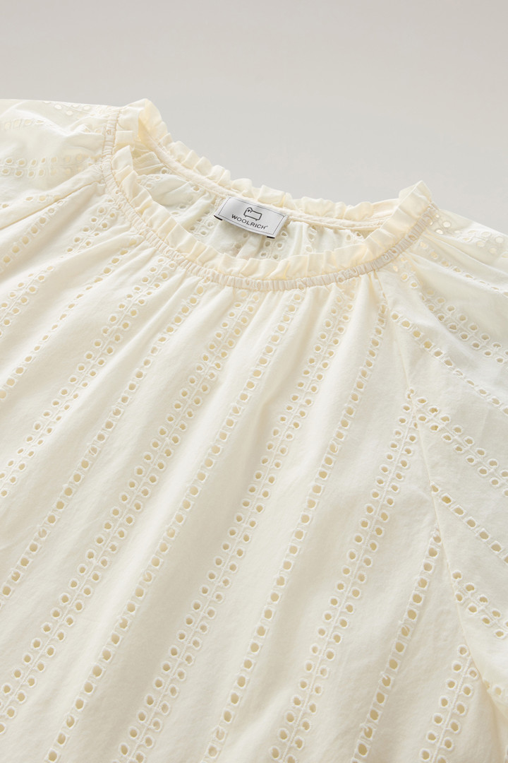 Bluse aus reiner bestickter Baumwolle Weiß photo 6 | Woolrich