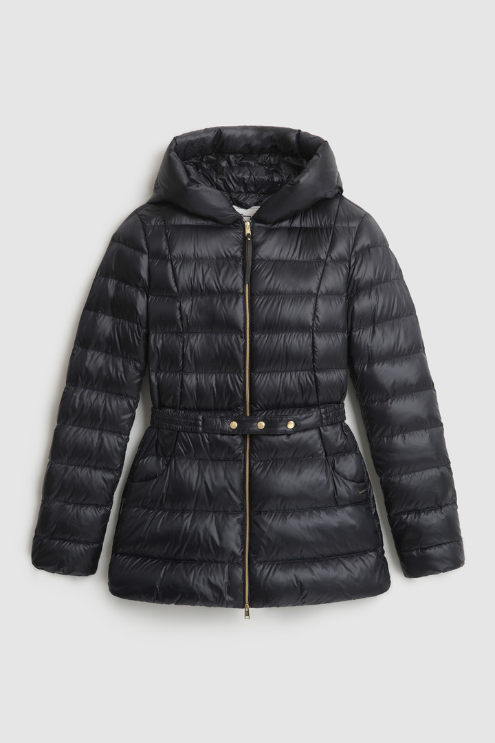 Giacca trapuntata Abbie in nylon satin con cappuccio