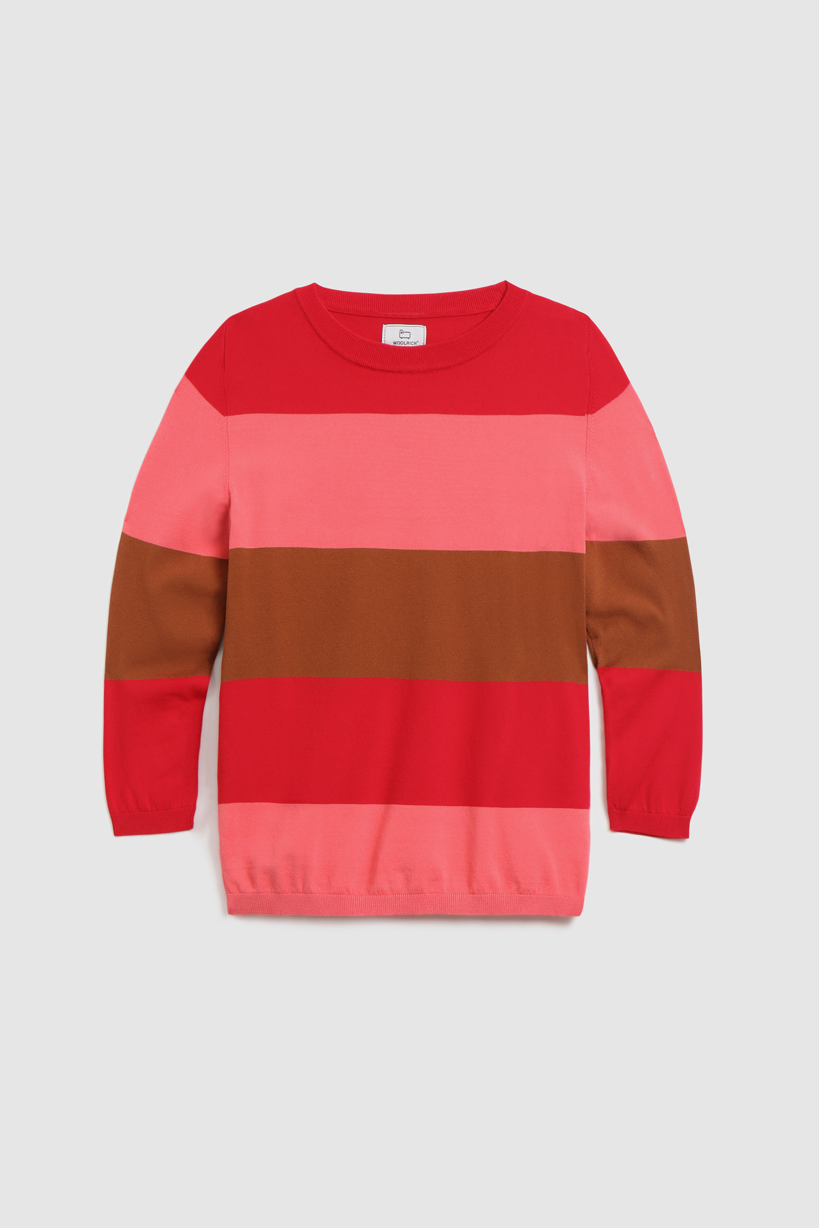 Jersey de cuello redondo con manga 3/4 rojo photo 4 | Woolrich
