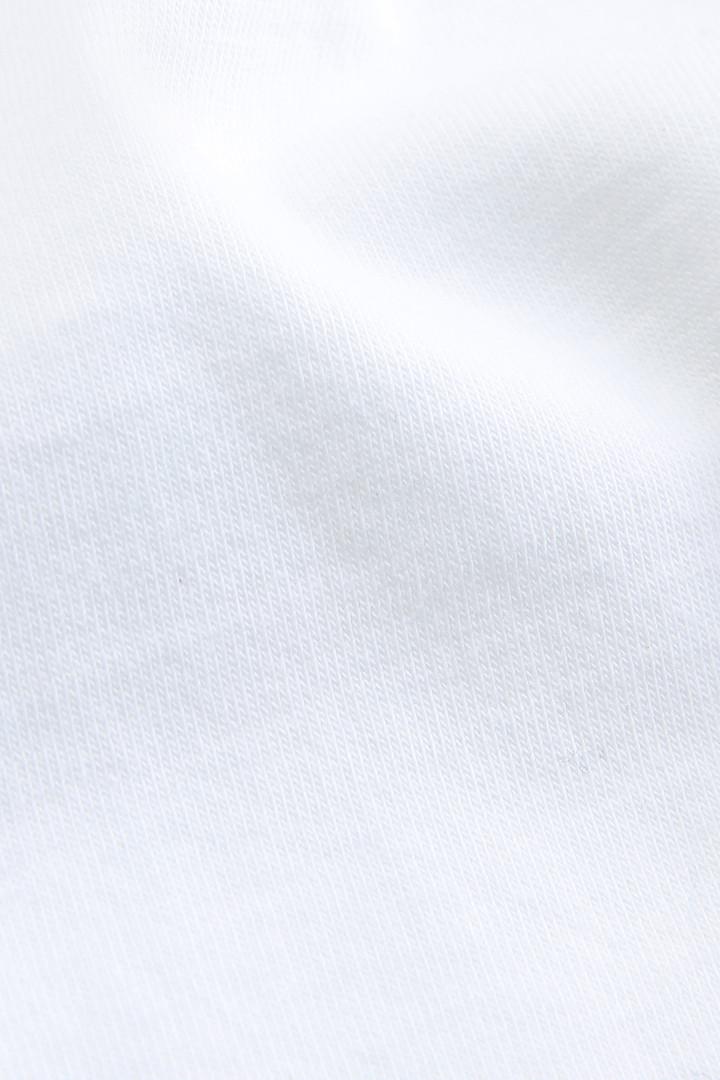 T-Shirt with Mountain Logo White photo 7 | Woolrich