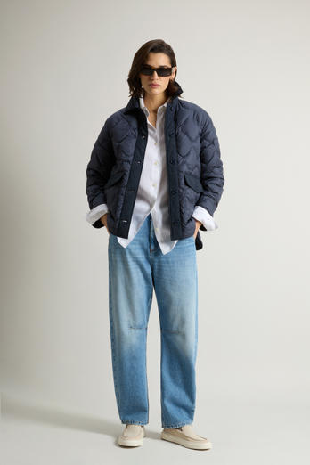 Jacke Heritage aus Mikrofaser Blau | Woolrich
