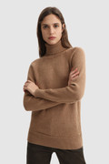 Ribbed Turtleneck Sweater in virgin merino wool