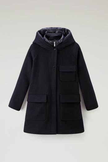 2-in-1 Sideline Parka in Manteco Recycled Wool Blend Blue | Woolrich
