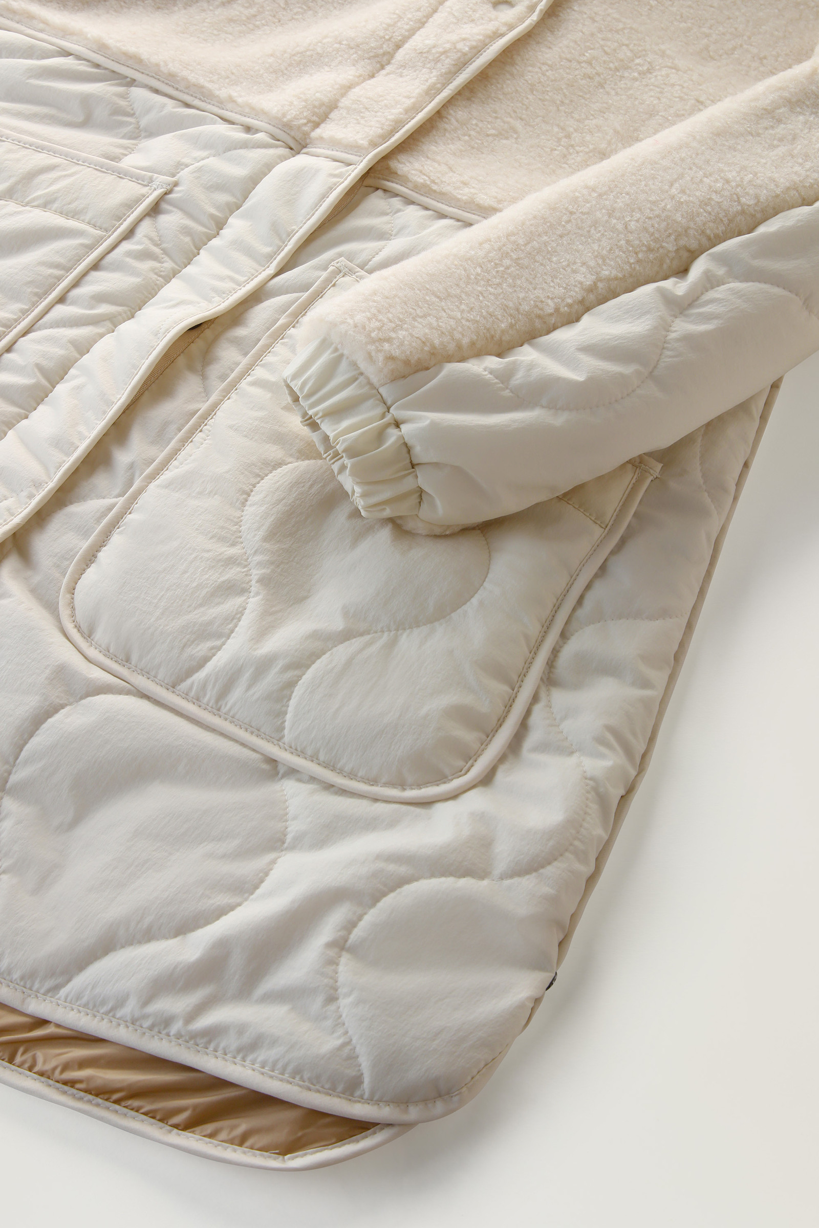 Alba Parka de sherpa y nylon crinkle blanco photo 8 | Woolrich