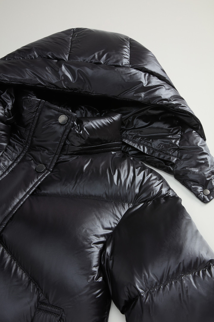 Girls’ Aliquippa Down Jacket in Glossy Nylon Black photo 4 | Woolrich