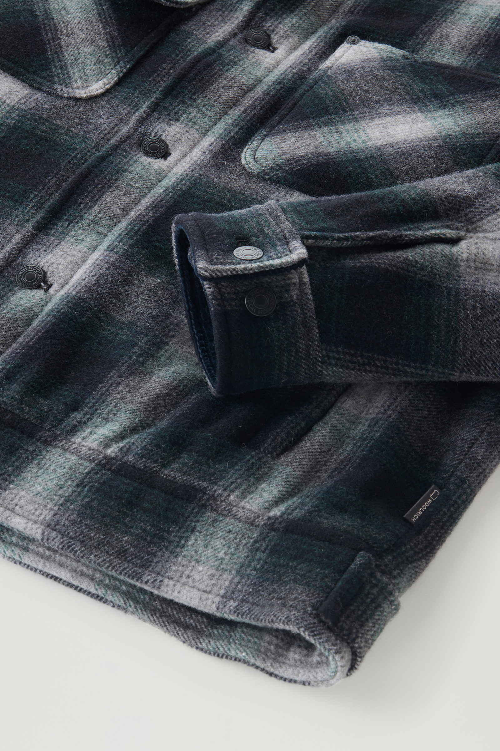 Wattierte Trucker-Jacke aus recycelter Wollmischung grey photo 7 | Woolrich