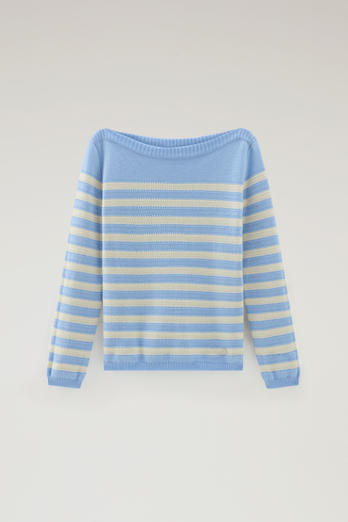 Sweater aus reiner Baumwolle mit U-Boot-Ausschnitt Multifarben | Woolrich