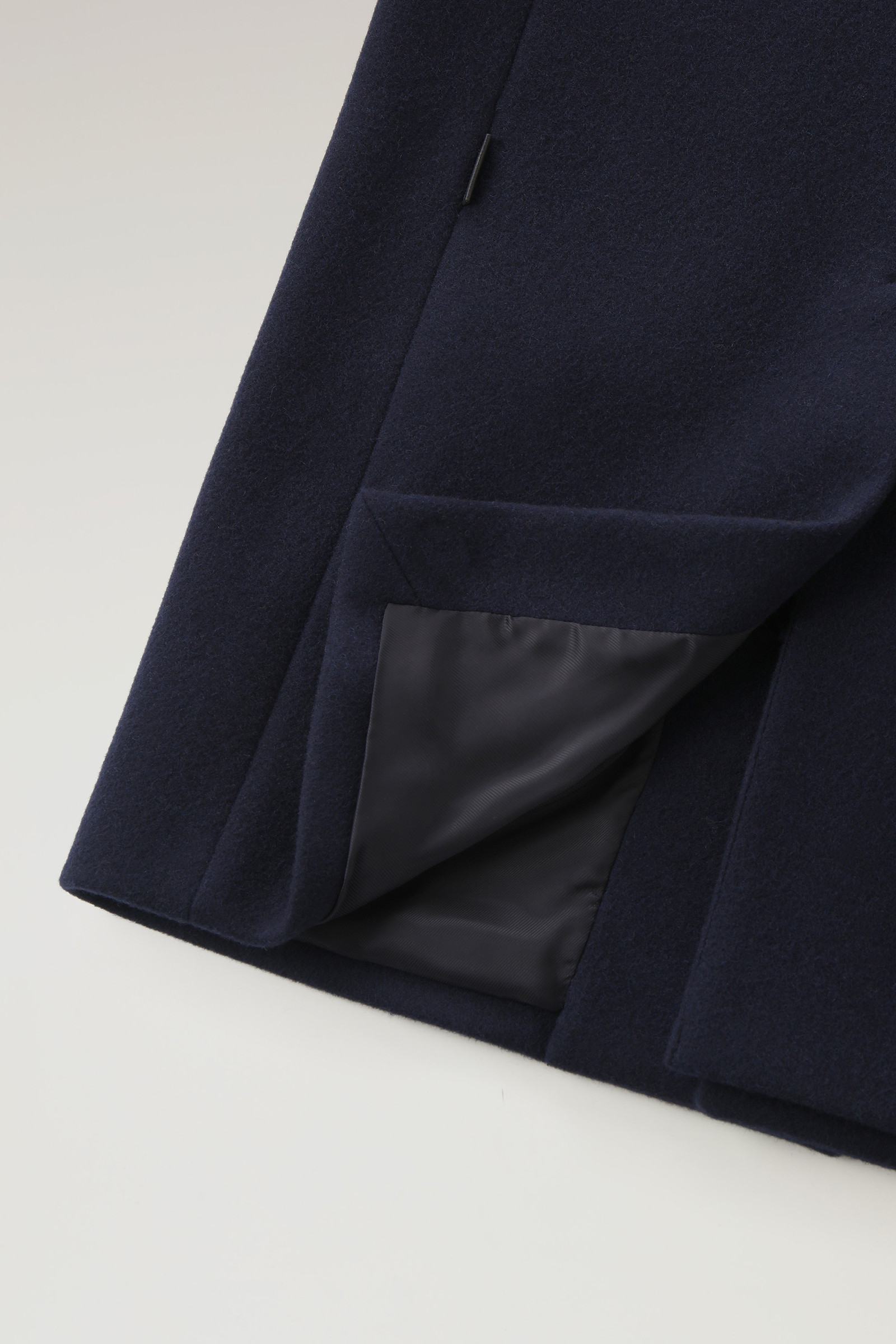 Abrigo clásico en mezcla de lana Melton azul photo 9 | Woolrich