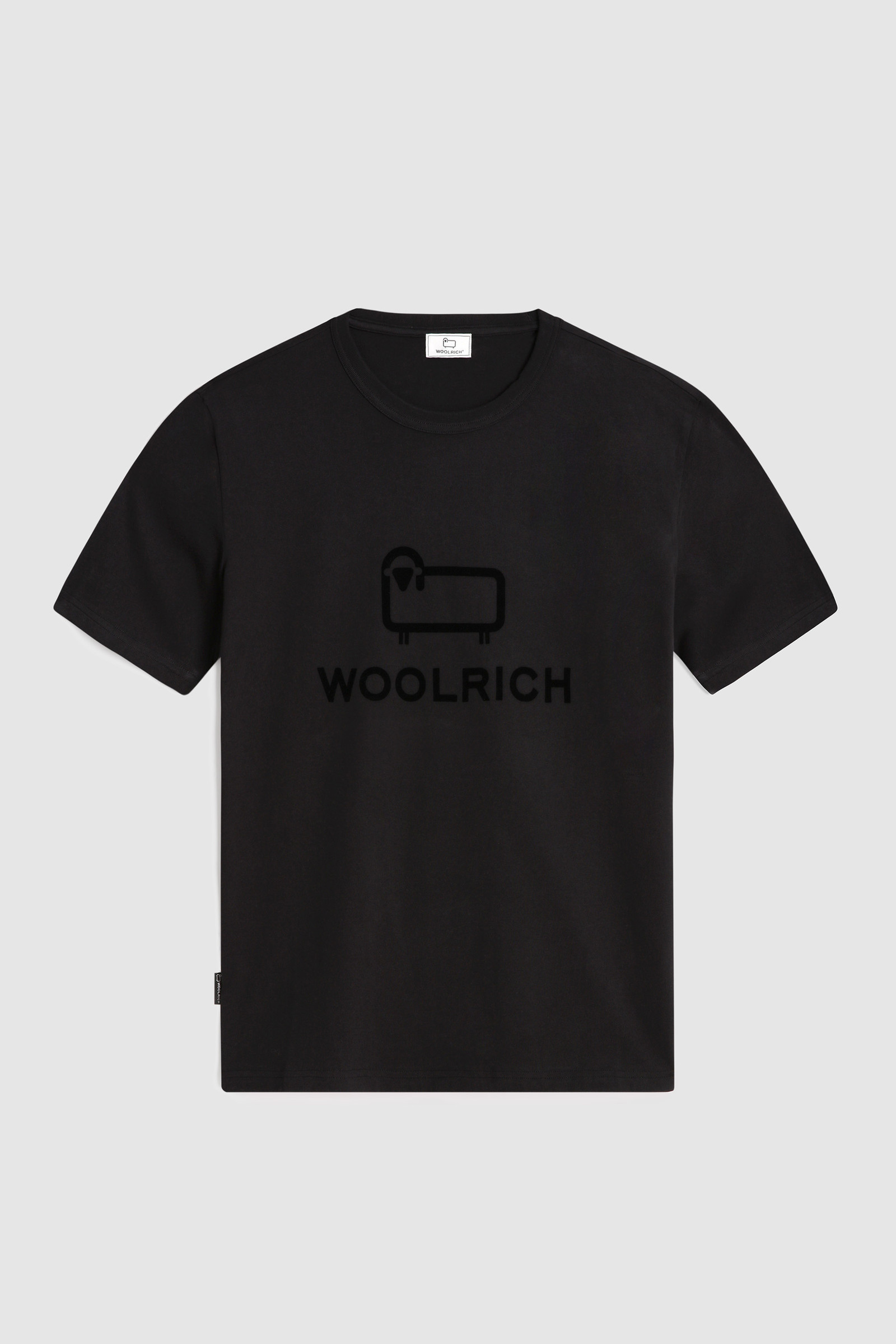 Macro Logo T-Shirt Black photo 4 | Woolrich