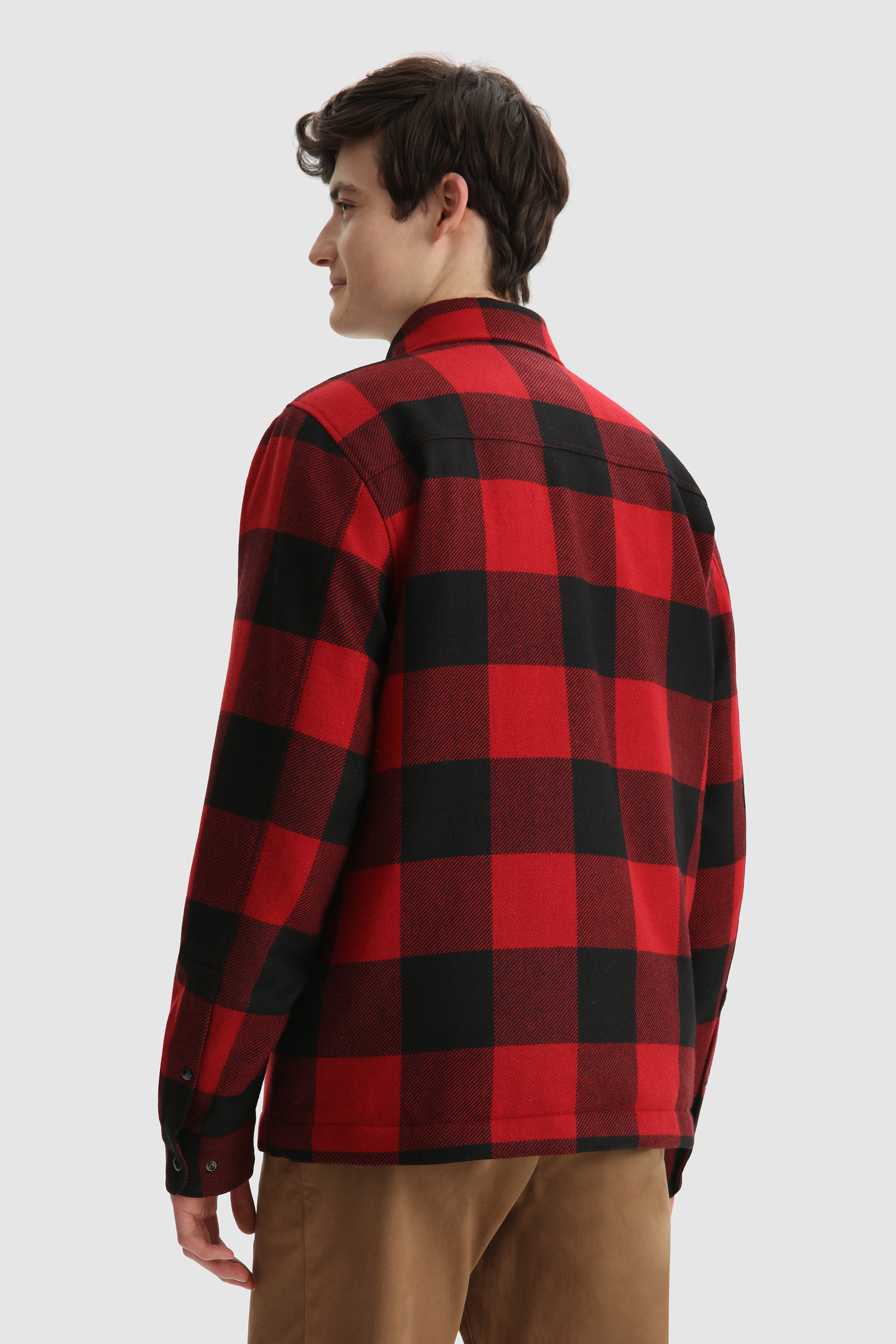 Alaskan Check Shirt in Italian Recycled Wool Red photo 4 | Woolrich