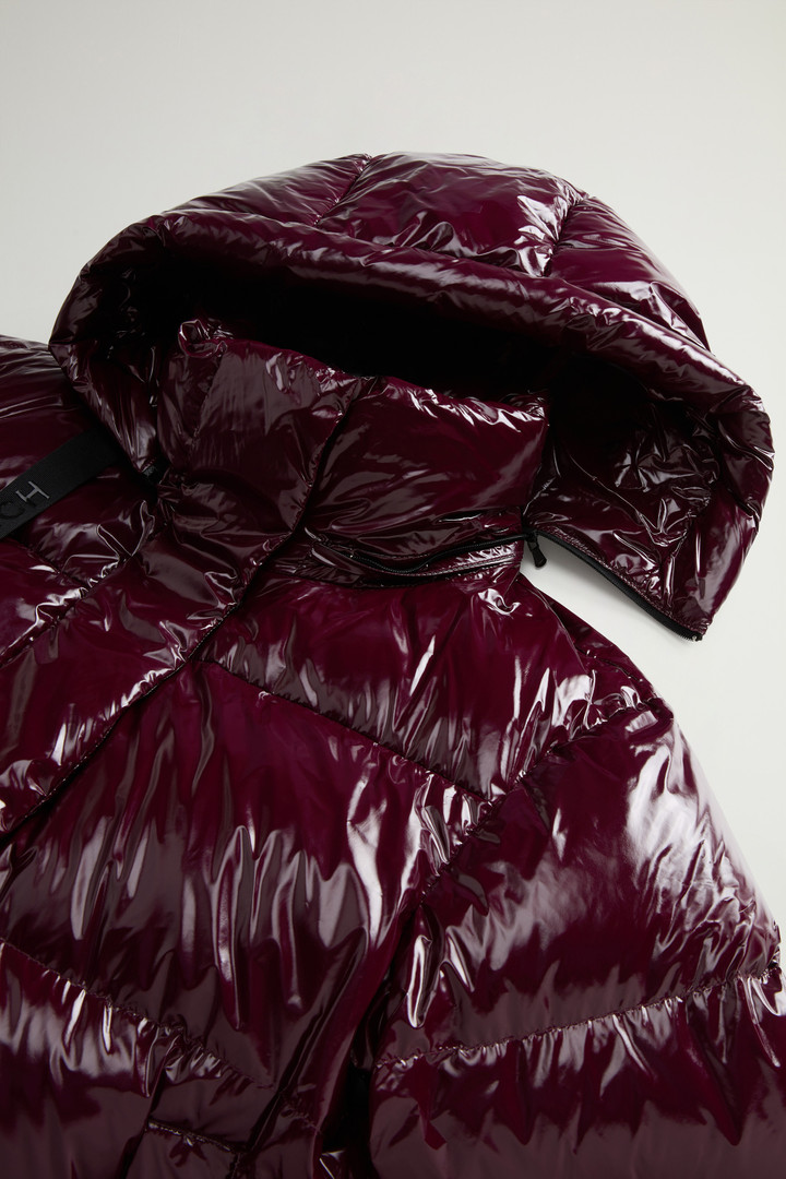 Short Quilted Parka in Glossy Nylon Purple photo 7 | Woolrich