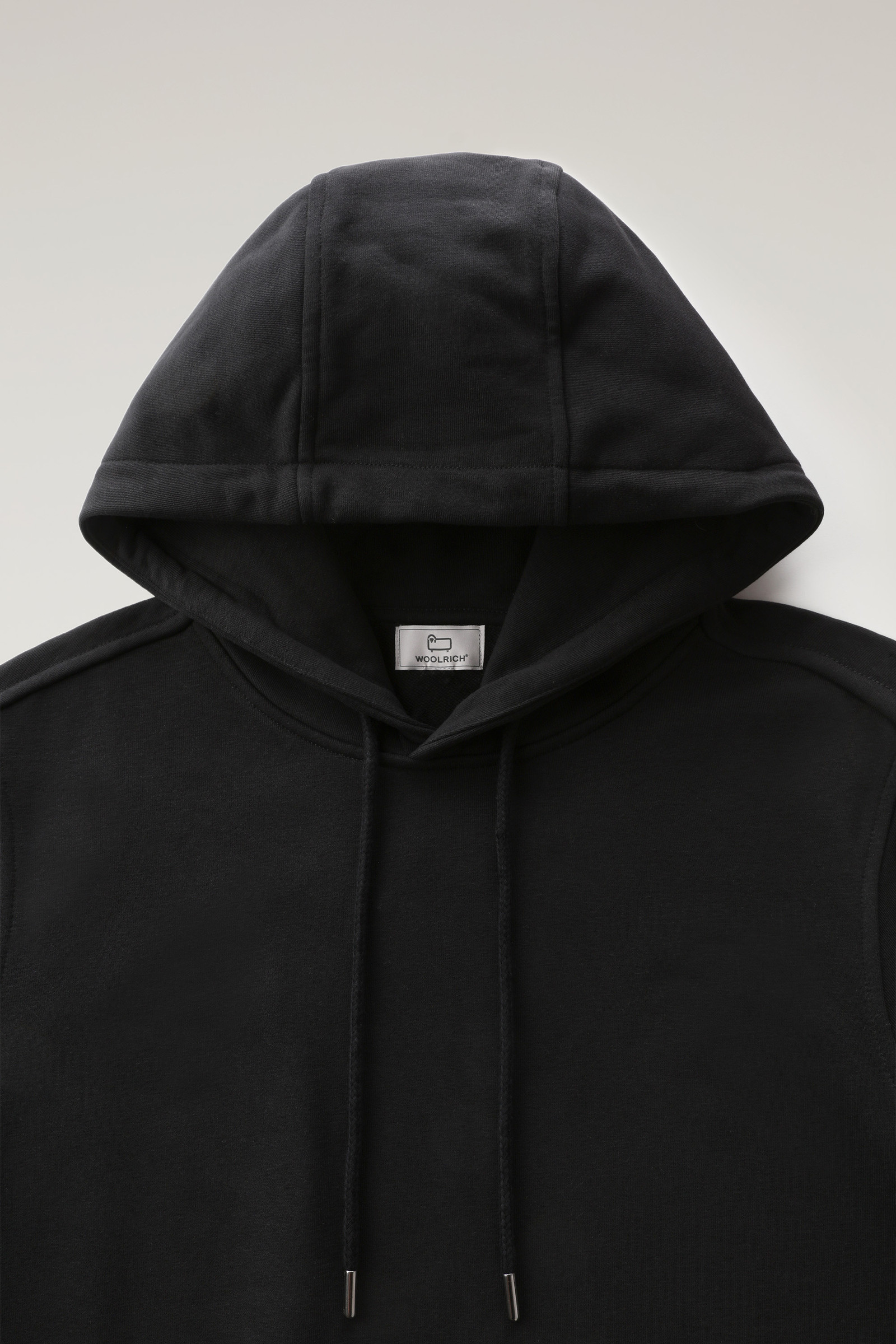 Sudadera con capucha unisex de algodón negro photo 7 | Woolrich