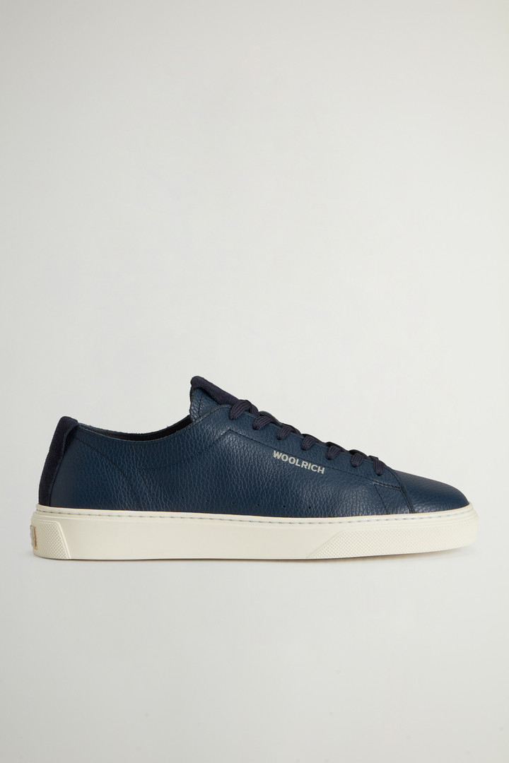 Sneakers Cloud Court in pelle bottalata Blu photo 1 | Woolrich