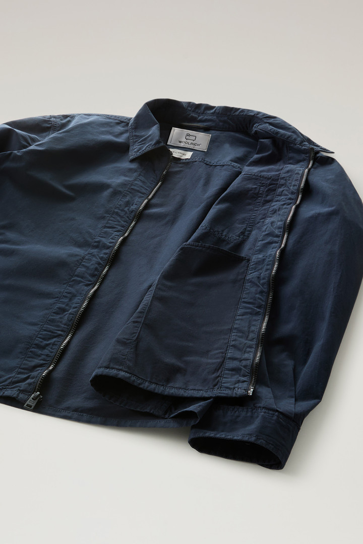 Garment-Dyed Overshirt in Pure Cotton Blue photo 10 | Woolrich