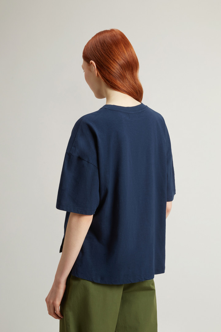 T-shirt in puro cotone fiammato Blu photo 3 | Woolrich