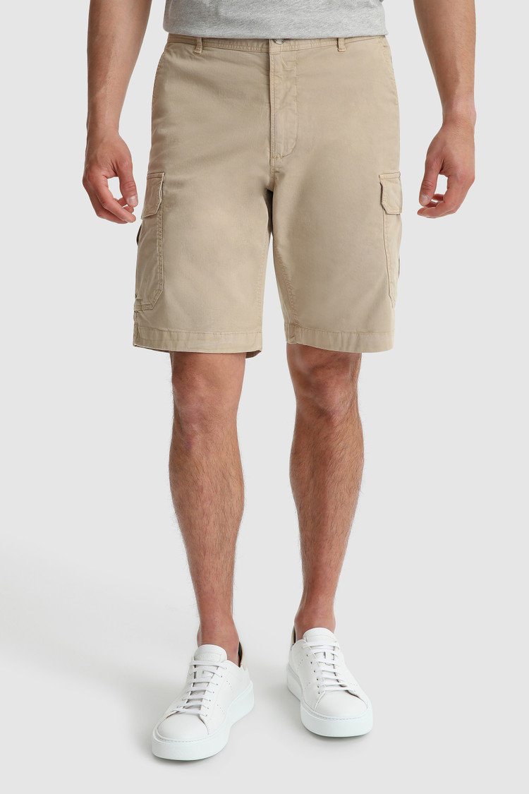 Cargoshort van stretch katoen