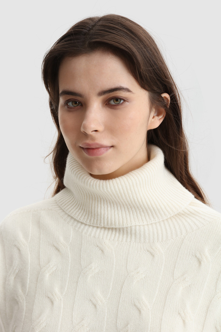 Pull à col roulé en cachemire